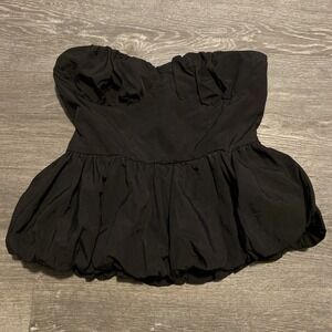 FOREVER 21 strapless bustier style peplum top size Medium